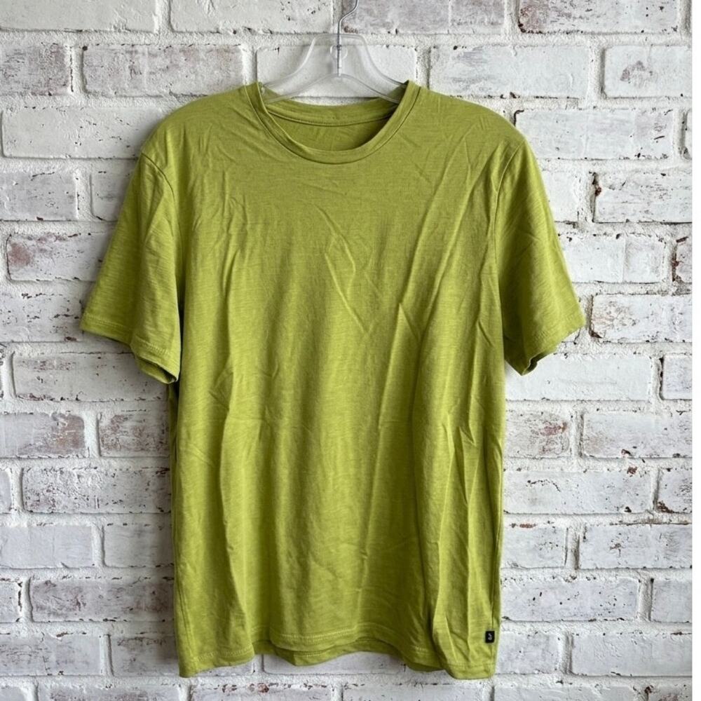 MERINO365 Crew Neck Short Sleeve 100% Merino Wool Tee Size M Excellent Green